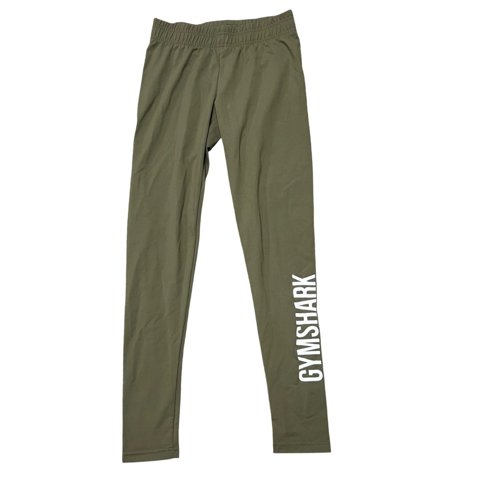 Gymshark Core Leggings Khaki Olive Green Logo Activewear GLLG1825-KH-S Small
